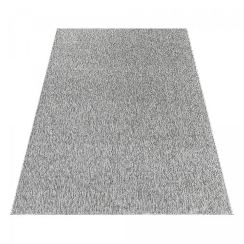Tapis Grand Salon 240x340 Tissé Gris Rectangle Motif Uni Sakrda