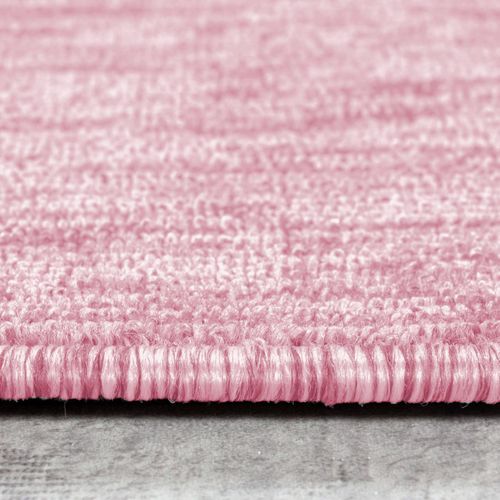 Tapis Salle à Manger 200x290 Tissé Rose Rectangle Motif Uni Sakrda