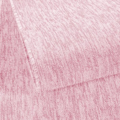 Tapis Salle à Manger 200x290 Tissé Rose Rectangle Motif Uni Sakrda
