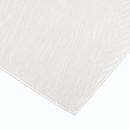 Tapis Salon 120x160 Tissé Crème Rectangle Motif Faux Uni Damcia