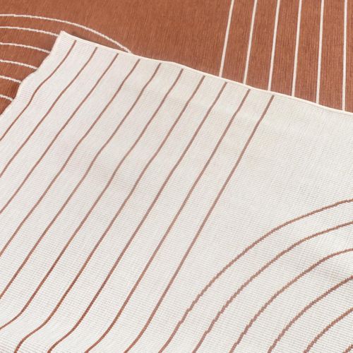 Tapis Extérieur, Kilim Reversible 240x340 Lyn2 V Reversible Terracota Et Crème