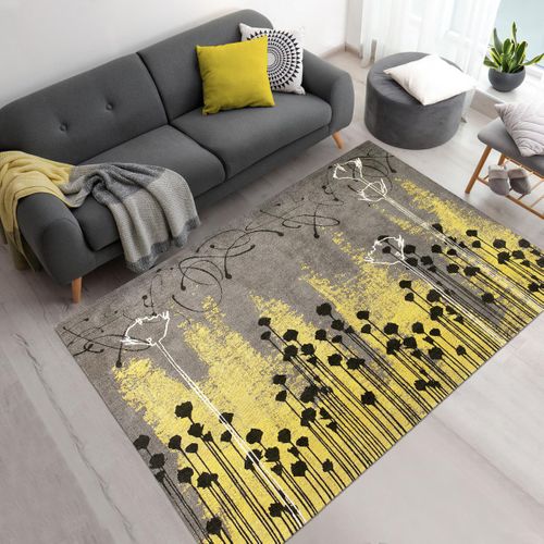 Tapis Salon 160x230 Joln Gris , Tapis En Coton