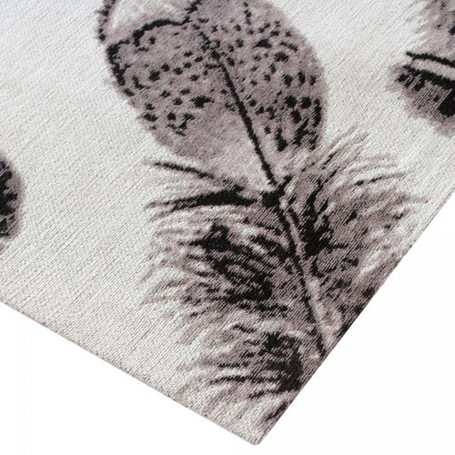 Tapis Salon 120x170 Plumes Gris , Tapis En Coton