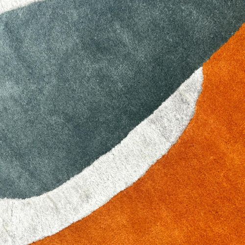 Tapis Salon 200x290 Circlar Multicolore , Tapis En Laine Et Viscose Pour Un Aspect Doux Et Soyeux