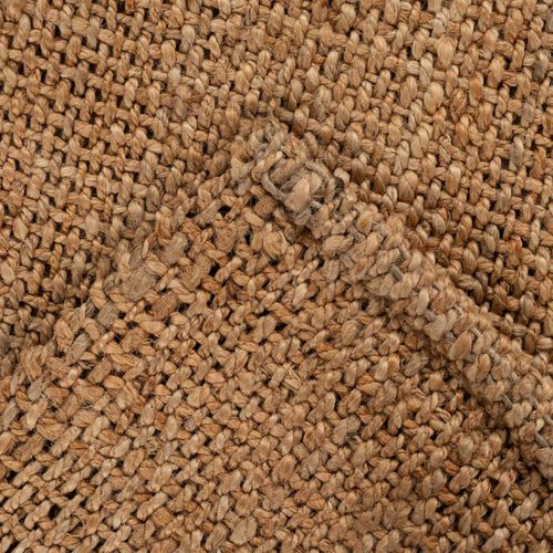 Tapis Rond  ∅100cm En Jute Tissé Main Lyn47 Jute B Marron Motif Uni