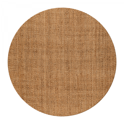 Tapis Rond  ∅100cm En Jute Tissé Main Lyn47 Jute B Marron Motif Uni