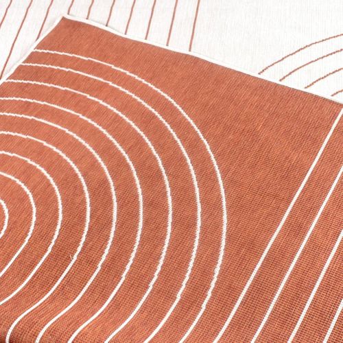 Tapis Extérieur, Kilim Reversible 200x290 An Reversible Terracota Et Crème