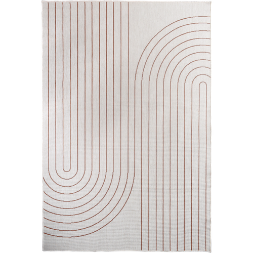 Tapis Extérieur, Kilim Reversible 200x290 An Reversible Terracota Et Crème