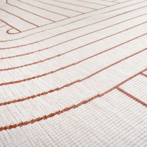 Tapis Extérieur, Kilim Reversible 120x170  Bb Reversible Terracota Et Crème