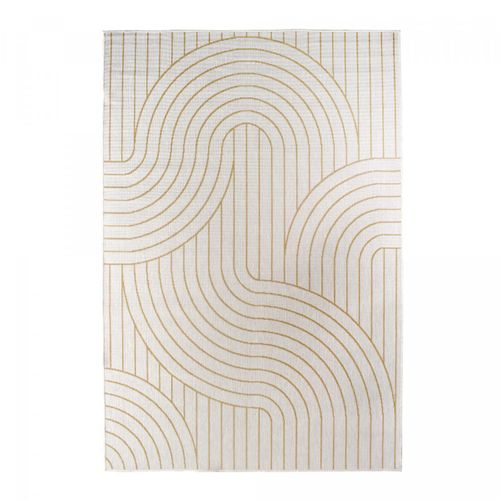 Tapis Extérieur, Kilim Reversible 160x230 Bc Reversible Jaune Et Crème