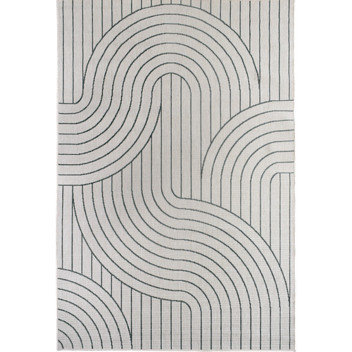 Tapis Extérieur, Kilim Reversible 160x230 Bc Reversible Vert Et Crème