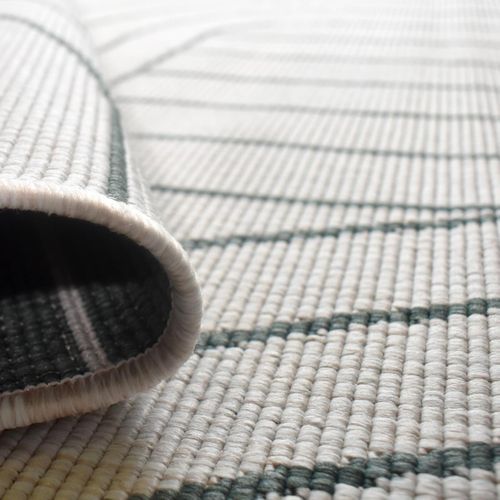 Tapis Extérieur, Kilim Reversible 200x290 Bc Reversible Vert Et Crème