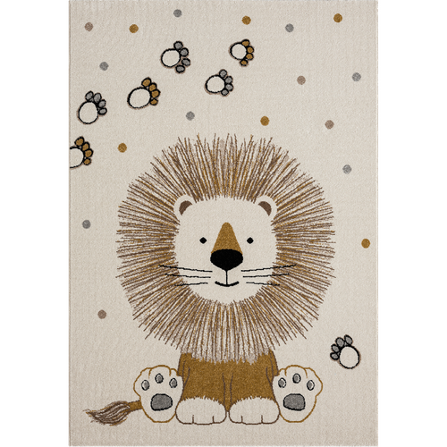 Tapis Enfant Ø100cm Rond Tissé Crème Sweetlion