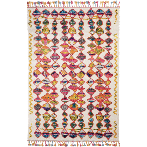 Tapis Berbère 280x380 Tissé Motifs Tribaux Lyn5 Ourika à Multicolore