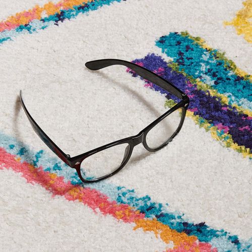 Tapis Berbère 280x380 Tissé Motifs Tribaux Lyn5 Ourika C Blanc