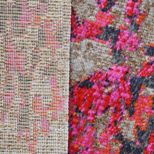 Tapis Extérieur 80x150 Tissé Kilim Rouge Et Orange Ext Nisula