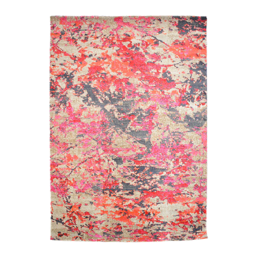 Tapis Extérieur 80x150 Tissé Kilim Rouge Et Orange Ext Nisula