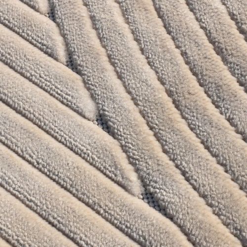 Tapis Intérieur Extérieur 80x150 En Relief Lyn14 Arc6el Crème Ton Sur Ton