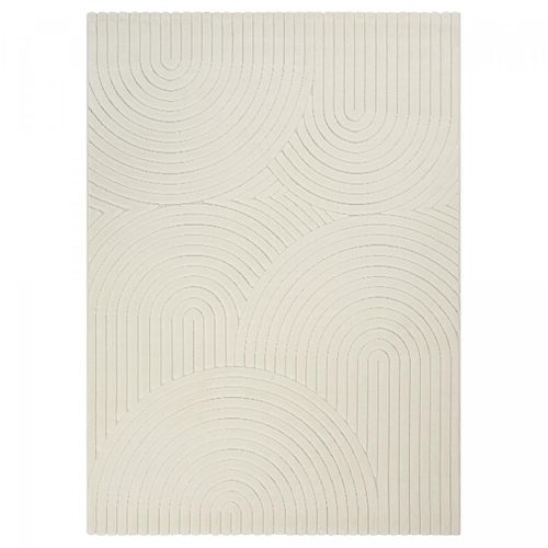 Tapis Intérieur Extérieur 80x150 En Relief Lyn14 Arc6el Crème Ton Sur Ton