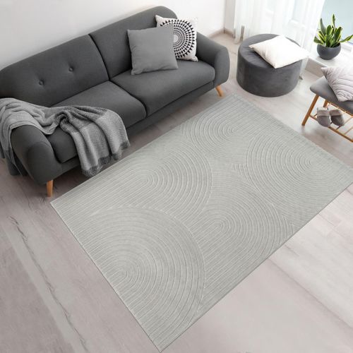 Tapis Intérieur Extérieur 200x280 En Relief Lyn14 Arc6el Gris Ton Sur Ton