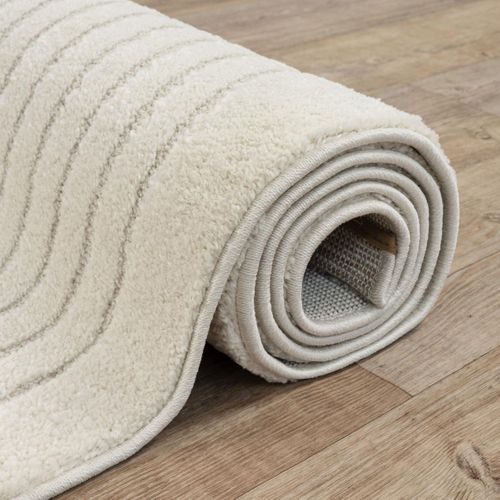 Tapis Salon Demilu 120x160 Cm Crème - Tapis Chambre Doux Et Soyeux