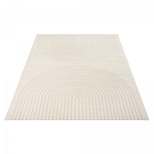 Tapis Salon Demilu 120x160 Cm Crème - Tapis Chambre Doux Et Soyeux