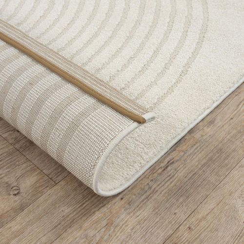 Tapis Salon Demilu 160x220 Cm Crème - Tapis Chambre Doux Et Soyeux