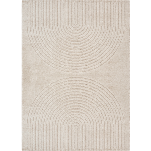 Tapis Salon Demilu 120x160 Cm Beige - Tapis Chambre Doux Et Soyeux