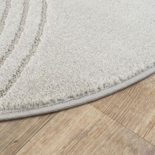 Tapis Rond Demilu  ∅ 120 Cm Gris Tapis Facile D'entretien Idéal Pour La Chambre
