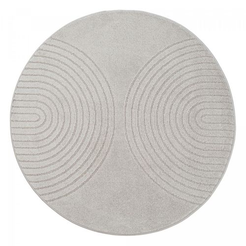 Tapis Rond Demilu  ∅ 120 Cm Gris Tapis Facile D'entretien Idéal Pour La Chambre