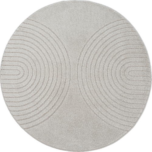Tapis Rond Demilu  ∅ 120 Cm Gris Tapis Facile D'entretien Idéal Pour La Chambre