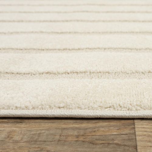 Tapis Salon Lyn9 Spiratro 160x230 Cm Crème - Tapis Forme Original En Relief