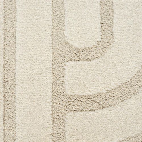 Tapis Salon Lyn9 Spiratro 160x230 Cm Crème - Tapis Forme Original En Relief