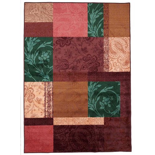 Tapis Open Space 133x190 Tissé Rose Rectangle Isparta Patchwork