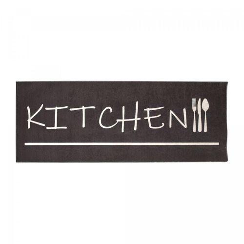 Tapis De Cuisine 50x180 Kita Noir, Facile D'entretien