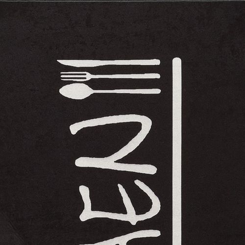 Tapis De Cuisine 50x180 Kita Noir, Facile D'entretien