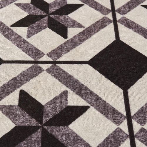 Tapis De Cuisine 50x180 Noir , Facile D'entretien Lyn11 N et B