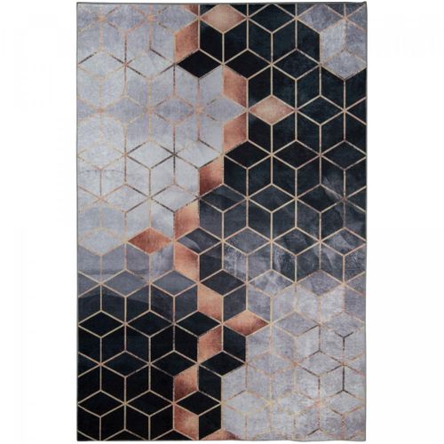 Tapis De Cuisine 120x170 Lyn11 Grafik Blanc, Facile D'entretien