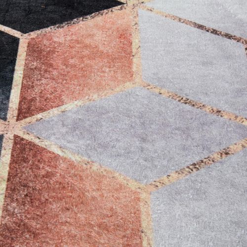 Tapis De Cuisine 80x120 Lyn11 Grafik Noir, Facile D'entretien