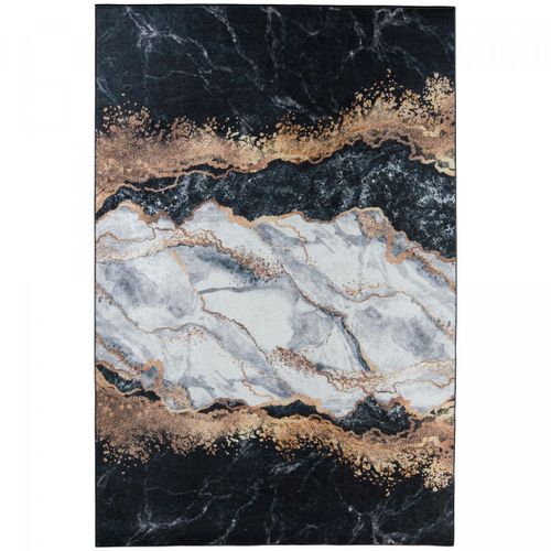 Tapis De Cuisine 80x120 Lyn11 Grafik Noir, Facile D'entretien