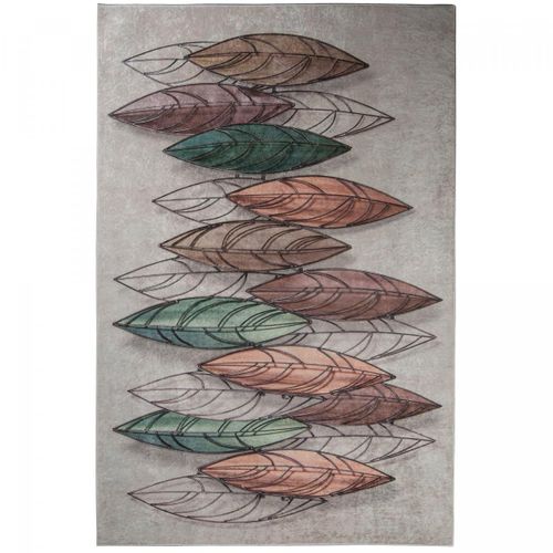 Tapis De Salon 200x290 Lyn11 Feuye Beige, Facile D'entretien