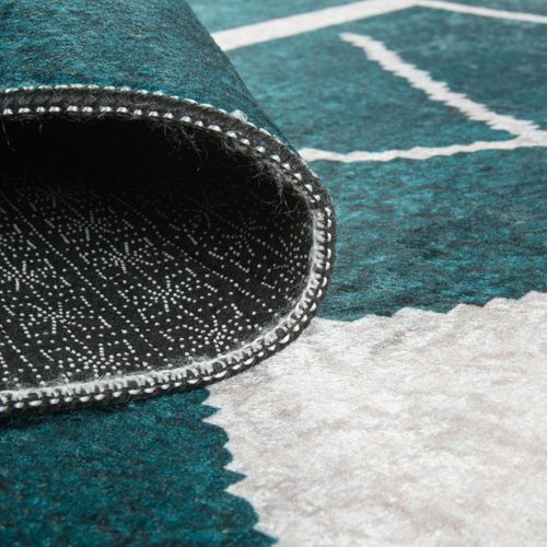 Tapis De Cuisine 80x120 Lyn11 Etnik Vert, Facile D'entretien