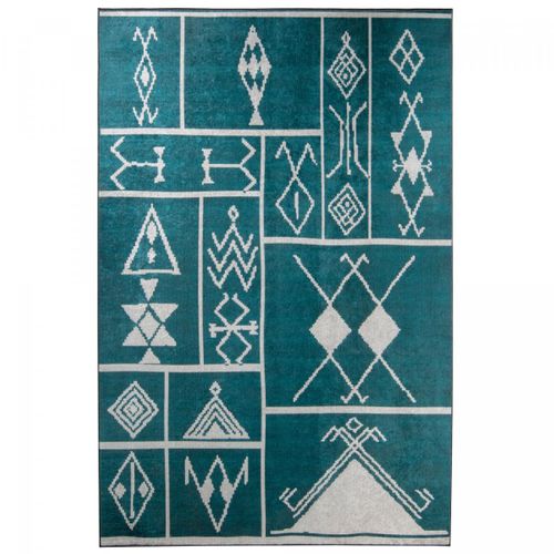 Tapis De Cuisine 120x170 Lyn11 Etnik Vert, Facile D'entretien