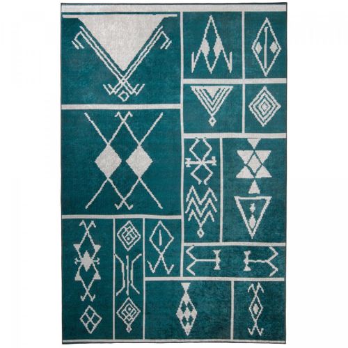 Tapis De Cuisine 120x170 Lyn11 Etnik Vert, Facile D'entretien