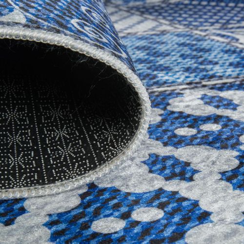 Tapis De Chambre 160x230 Lyn11 6men Bleu, Facile D'entretien