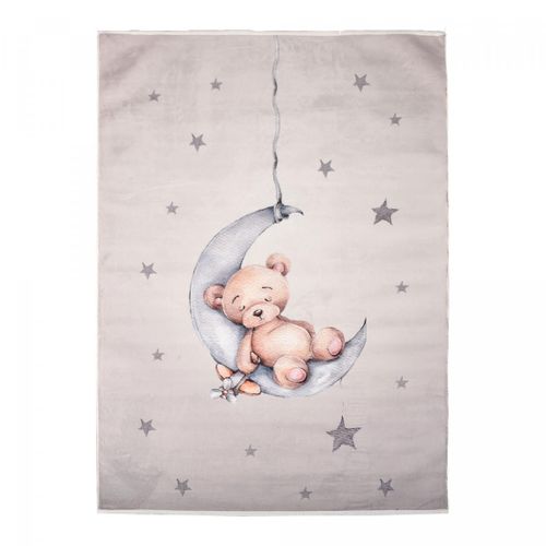 Tapis Enfant 160x230 Bear Gris, Très Doux Et Facile D'entretien