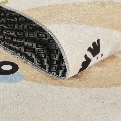 Tapis Enfant 80x150 Lyn11 Gps Rose, Très Doux Et Facile D'entretien