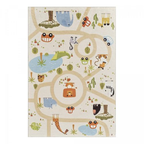 Tapis Enfant 80x150 Lyn11 Gps Rose, Très Doux Et Facile D'entretien
