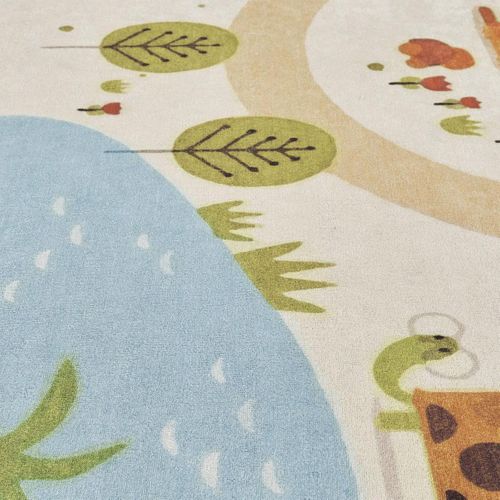 Tapis Enfant 200x290 Lyn11 Gps, Rose, Très Doux Et Facile D'entretien