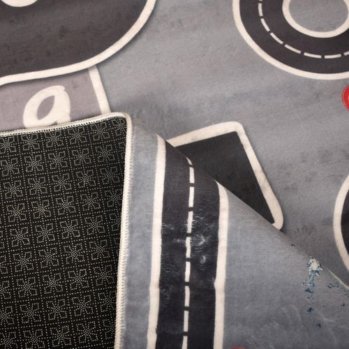 Tapis Enfant 120x170 Marel Gris, Très Doux Et Facile D'entretien